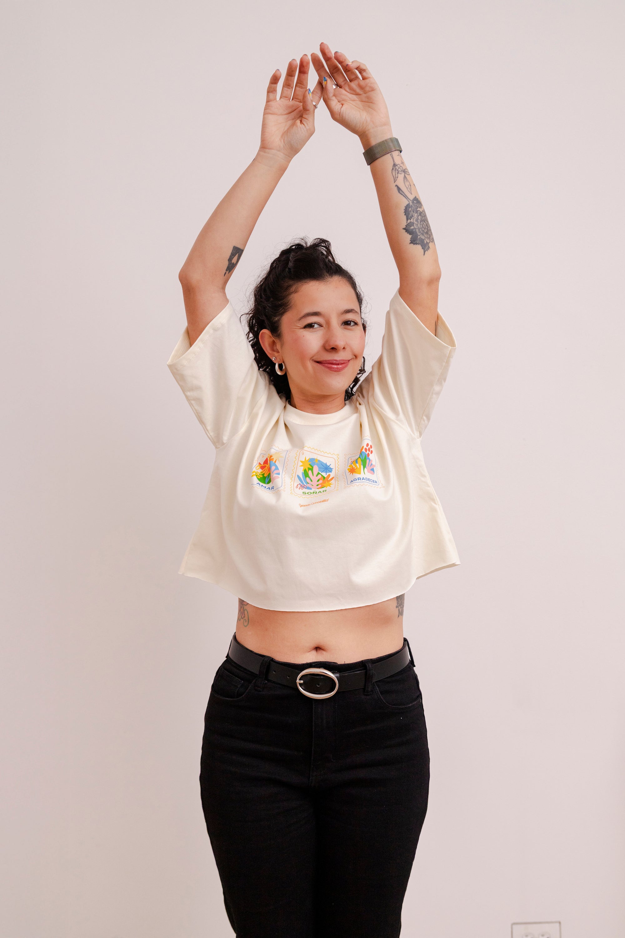 Camiseta CropTop - Estampillas x 3