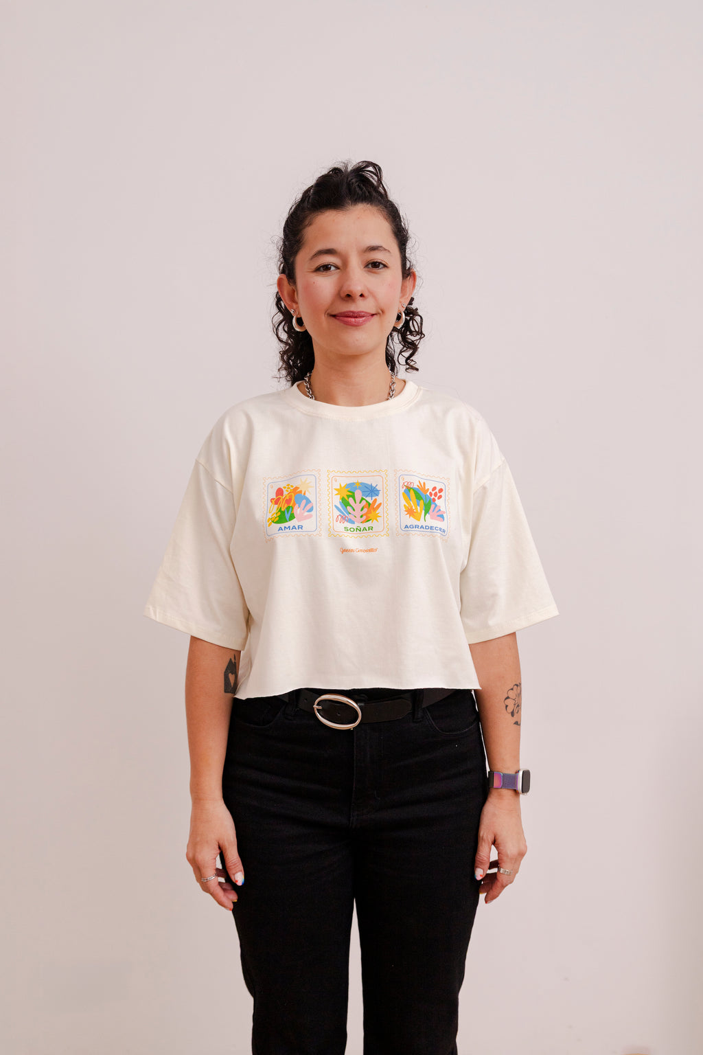 Camiseta CropTop - Estampillas x 3