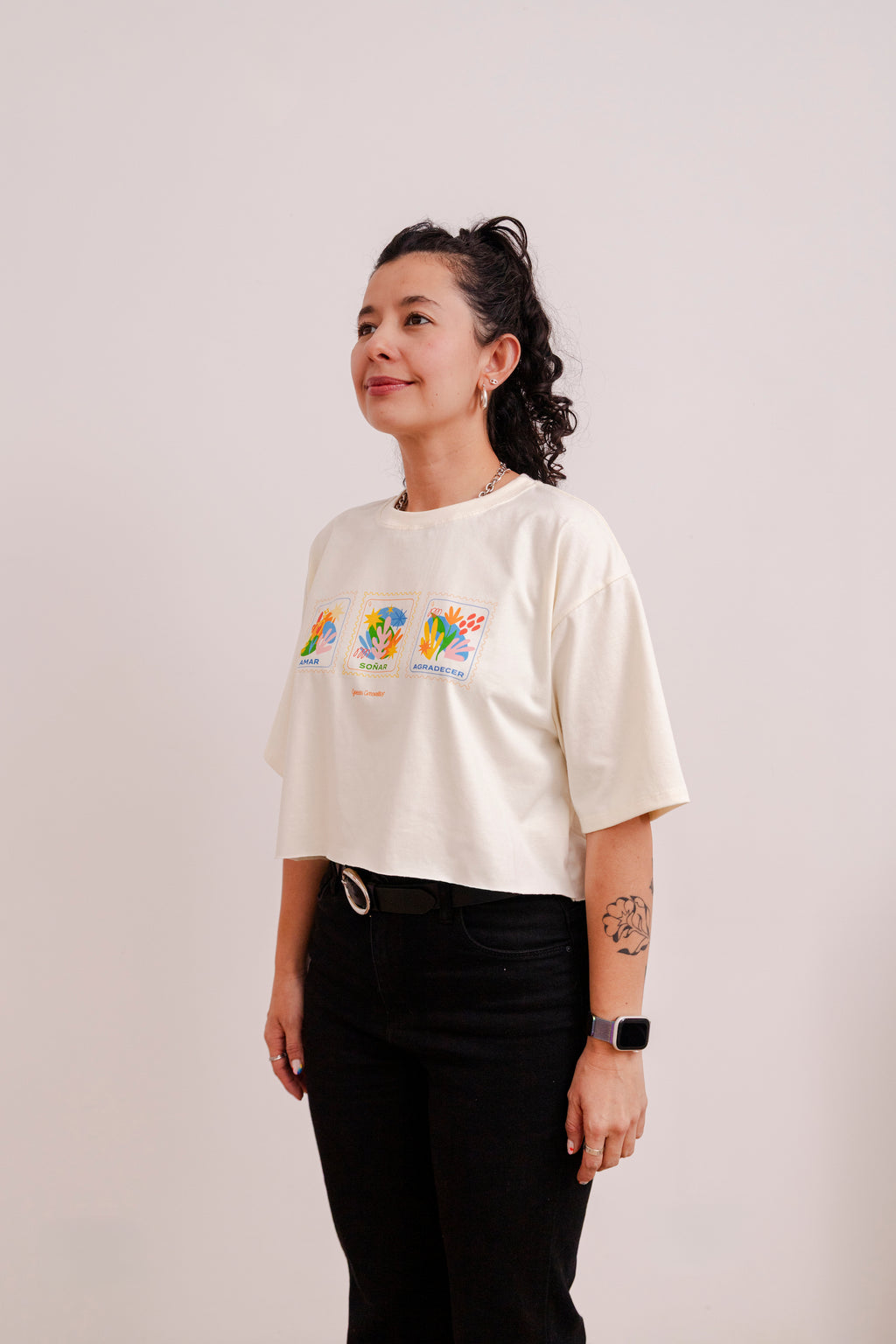Camiseta CropTop - Estampillas x 3